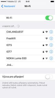 řádku Wi-Fi.