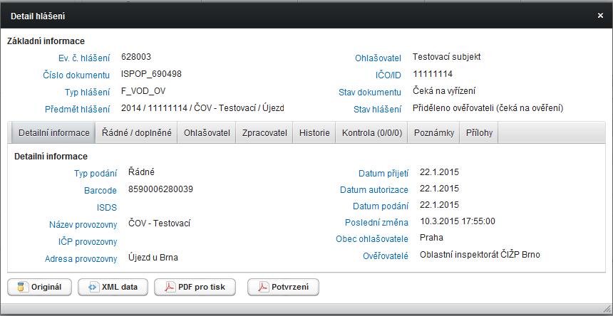 DATUM PODÁNÍ Termín splnění náležitostí podání prostřednictvím ISPOP ve smyslu ustanovení 37 zákona č. 500/2004 Sb. a 4 odst. 3 zákona č. 25/2008 Sb.