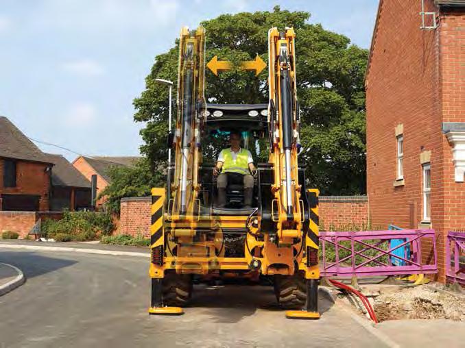 VOLITELNÉ PŘÍSLUŠENSTVÍ 6 Nucený posuv rýpadla. 6 JCB Nucený posuv rýpadla hydraulicky (power slide) přesouvá rýpadlo do požadované polohy s min.