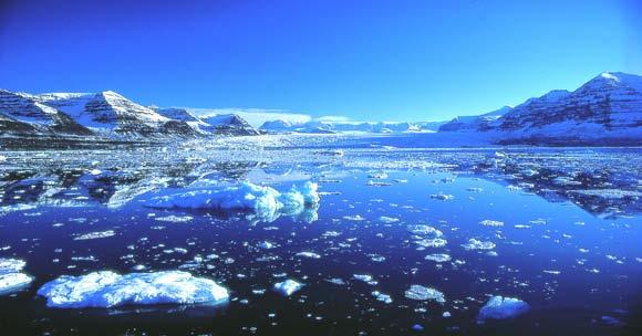 4. 5. 4. SEVERNÍ LEDOVÝ OCEÁN Severní ledový oceán je nejmenším oceánem, jeho rozloha je 11,4 mil. km 2.