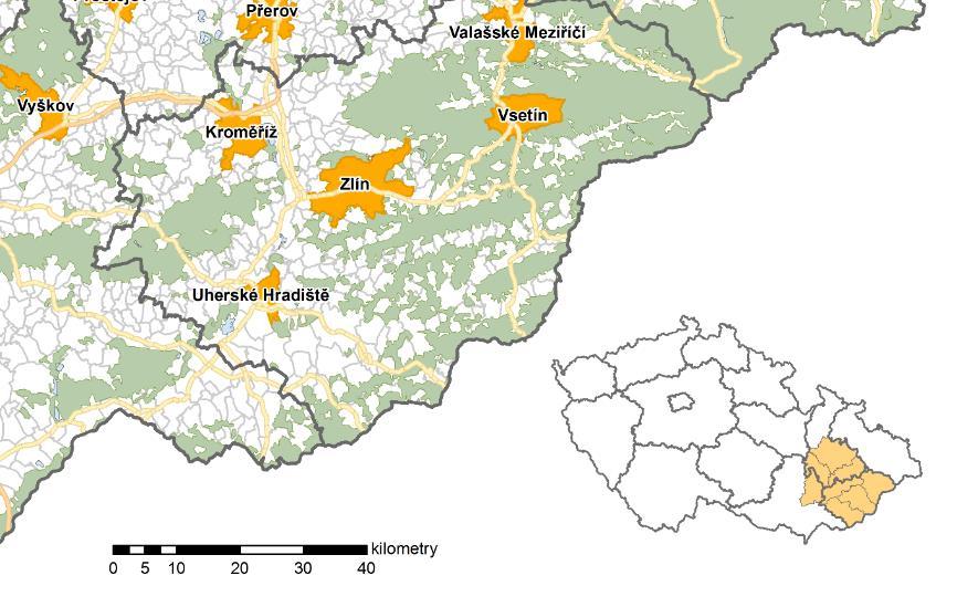 Porovnání VaK Zlín v regionu Porovnání měst, která: v dané oblasti mají obdobnou velikost mají obdobný rozsah infrastruktury mají obdobný objem