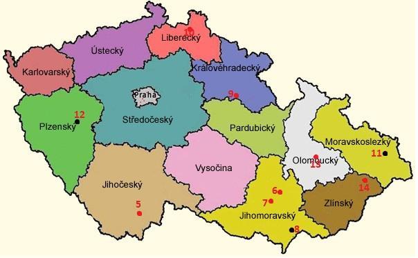 Obrázek 2 Mapa krajů ČR 82 4.1.