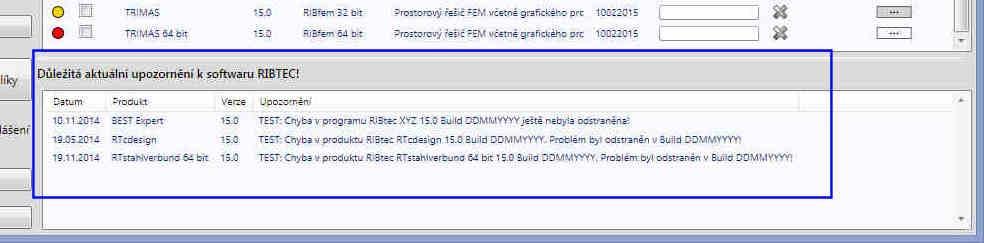 strana 31 Automatické aktualizace RIBTEC 2.6.