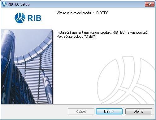 Důležité upozornění Instalace produktů RIB probíhá v technologii WinInstaller, která je běžnou součástí operačního systému