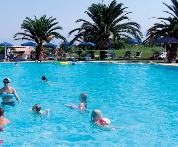 Ý KLUB 2 DETI DO 13 ROKOV ZDARMA / PRIAMO NA I / AQUAPARK / WI-FI / 2+3 / BABY HOTEL 243 ACHARAVI Hotel GELINA VILLAGE Hotel sa rozprestiera na jednom z najkrajších miest na Korfu, v stredisku