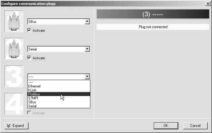 1 Provoz systému MOVTOOLS -MotionStudio přes PROFBUS Konfigurace komunikačního serveru SEW Krok 2: Konfigurace komunikačního kanálu Předpoklad Existuje hardwarové spojení mezi PC a zařízeními, která