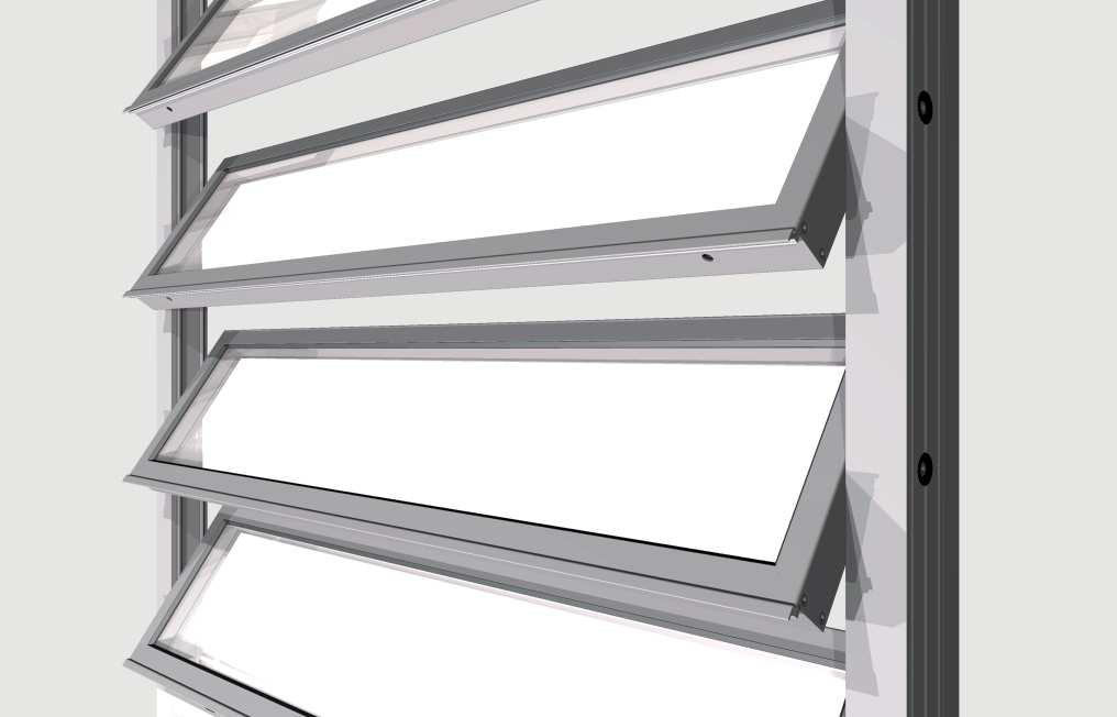 LAMELOVÉ OKNO S NEPŘERUŠENÝMI TEPELNÝMI MOSTY TYP CLN Systém Coltlite CLN je lamelové okno s nepřerušenými tepelnými mosty.