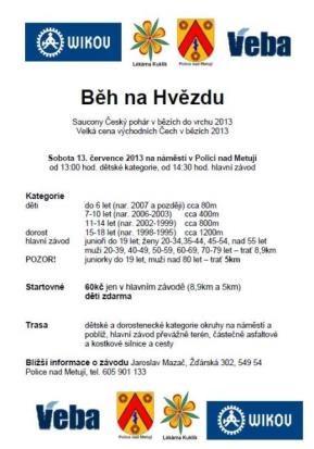 Běh na Hvězdu Na start nastoupilo tohoto 27. ročníku v kategoriích dospělých neuvěřitelných 140 lidí!