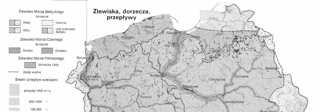 5 HYDROLOGIE K vytvoření systému povrchových vod v Polsku došlo teprve nedávno.