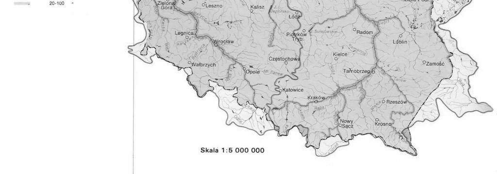 1 Řeky 99,7 % polského území patří k úmoří Baltského moře. Z něho náleží většina do povodí řeky Visly (55,7 %) a Odry (33,9 %).