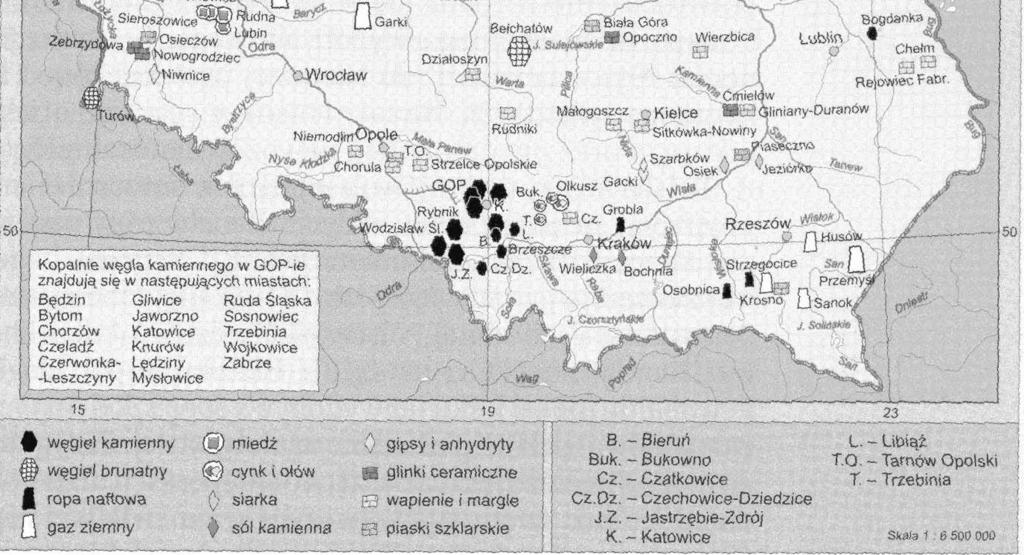 Největší zásoby mědi v Evropě se nachází v Lubińsko Głogowské pánvi.
