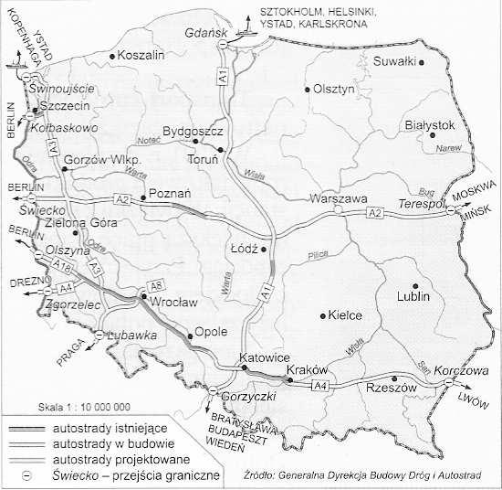 1 miliardy zlotých. Hustota využívané železniční sítě v Polsku je nižší než v České republice, v roce 2001 činila 6,8 km/km 2.