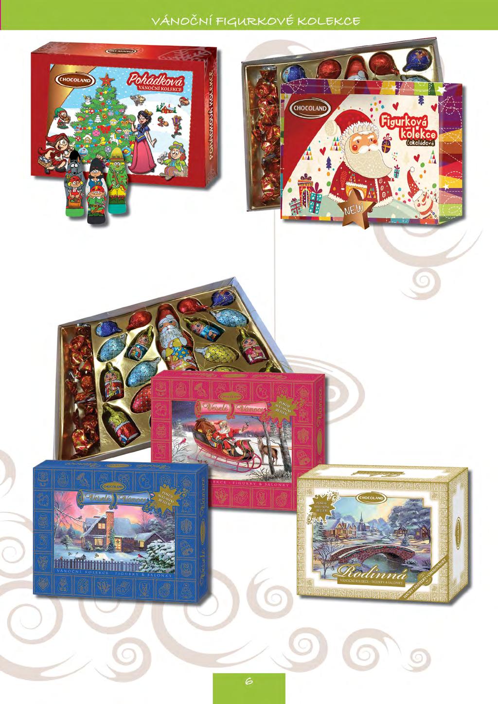 Pohádková vánoční kolekce 175 g Kolekce Veselý Santa 400g Art. 220 000 721 10 ks/krt 42 krt/pal Art. 220 000 693 10 ks/krt 24 krt/pal Kolekce Červená Santa Claus 400 g Art.