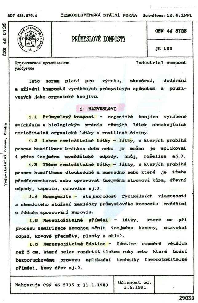 Obecná podniková norma Při tvorbě tohoto obecného předpisu