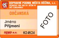 (data v síti) Dopravní karta vydána na EMV Kupóny a profil cestujícího na
