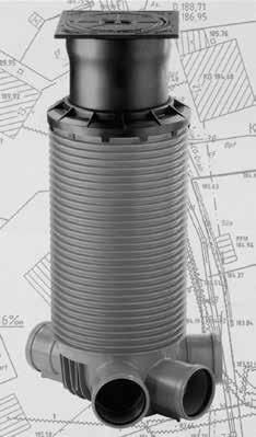 KANALIZAČNÍ ŠACHTY VARIO DN 400 COMPACT 1400 900 Šachta je dodávaná jako jeden celek umožňující nastavení výšky od 900 mm do 1400 mm.