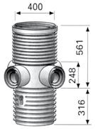 nebo drenážní potrubí D e 110-160-200 dimenze UCZ nr.