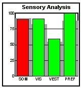 Obrázek 84 - vstupní hodnocení Sensory Analysis Obrázek 85 - výstupní hodnocení Sensory
