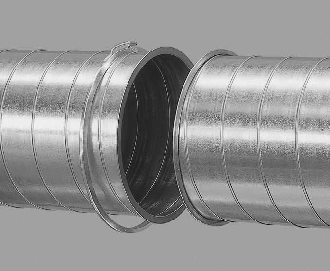 Kruhové příruby AF Spoj nahrazuje klasickou lisovanou přírubu, zjednodušuje výrobu a montáž vzduchotechnického kruhového potrubí.