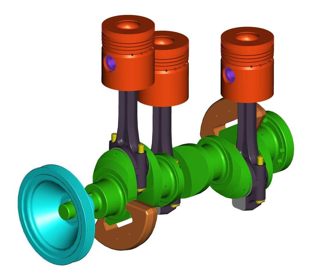 6 CAD model protizávaží Po vytvoření všech CAD modelů následovalo sestavení CAD modelu