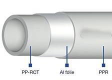 Pozice 3 Potrubí plastové tlakové PN28, tří vrstvé Trubka z polypropylenu nové generace PP-RTC a s kyslíkovou bariérou je ideálním