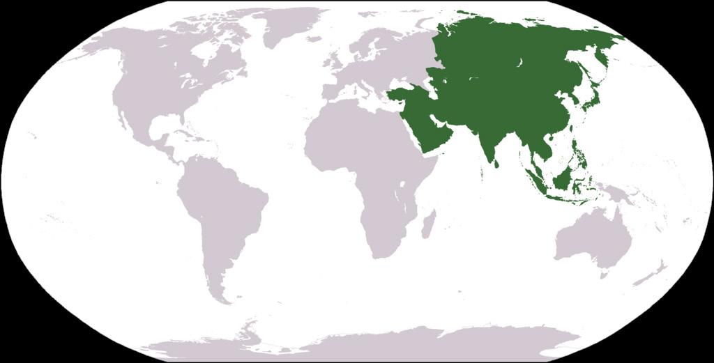 Asie rozloha: 44 603 853 km2 počet obyvatel: 4 140 000 000 počet států: 48 Asie je svou rozlohou 44 603 853 km² největší, s více než 4 miliardami obyvatel nejlidnatější a zhruba od přelomu tisíciletí