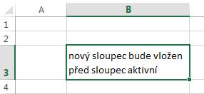 Obr. 54 Nový sloupec je vložen před sloupec s aktivní buňkou. Obr.