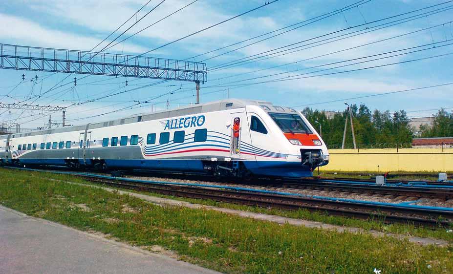 z a h r a n i č í Italská Pendolina slaví úspěch na Allegru Vlaky provozované mezi Helsinkami a Petrohradem pod značkou Allegro přepravily za loňský rok 392,5 tisíce cestujících.