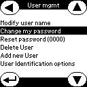 Potvrzení výběru dolů 2) Zadejte nové čtyřmístné heslo. Posun na předchozí pozici VAROVÁNÍ! Heslo se uloží, jakmile je zadána čtvrtá číslice.