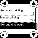 4.2.4 Doba skladování / týdny Na této obrazovce je možné naprogramovat nastavený čas skladování (v týdnech) zabalených a sterilizovaných položek.