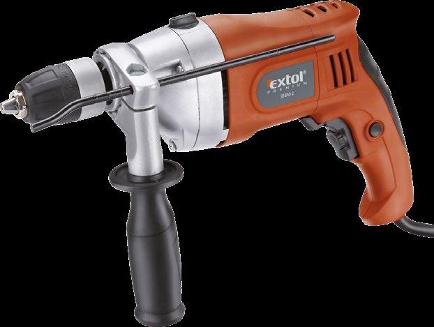 Příklepové vrtačky vrtačka s příklepem, 850W výkonná vrtačka s kvalitními ložisky a převody přepnutím z vrtání na vrtání s mechanickým příklepem si poradí i se zdivem 8890033 3/5 1 690,- bez DPH 1