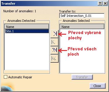 Dole můžeme zaškrtnout možnost Automatic repair pokud je volba zaškrtnuta, systém se pokusí automaticky chyby opravit.