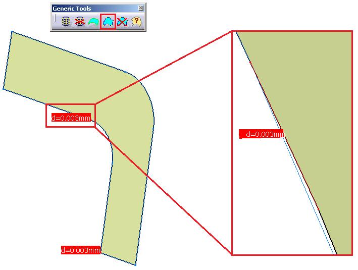 příkazu Apply Boundary Options si zobrazíme geometrické hranice chybné plochy se zaškrtnutým políčkem Threshold Obr. 51.