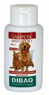 Šampon DIBAQ PET antiparazitní Šampony DIBAQ PET receptury vytvořené ve spolupráci s přední kosmetickou fi rmou mají vynikající mycí vlastnosti díky svému optimálnímu složení