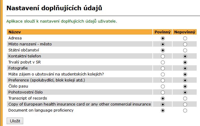 3 MOBILITY STUDENTŮ PŘIJÍŽDĚJÍCÍ stisknutím tlačítka se zašle informativní e-mail o termínu ukončení platnosti formuláře pro doplnění osobních údajů všem akceptovaným studentům, kteří ještě osobní