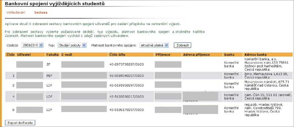 4 MOBILITY STUDENTŮ VYJÍŽDĚJÍCÍ