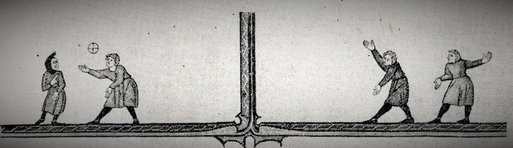2.1 Historie Jedním z nejstarších předchůdců tenisu je hra zvaná Trigon, se kterou přišli Římané. Používali dřevěné pálky a pinkali si s koženými míčky, které byly vyplněny trávou nebo žíněmi.