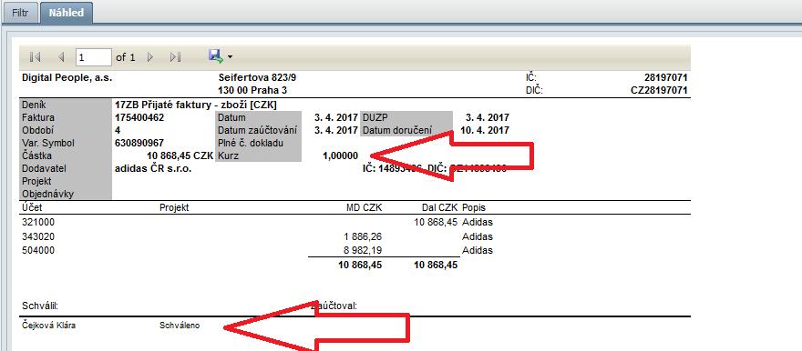 Účtování finančních a interních dokladů Při zakládání řádku dodavatel/zákazník s nerozpoznanou platbou (záloha) se popis z hlavičky dokladu kopíruje do řádku platby (jako tomu je u řádků typu různé).