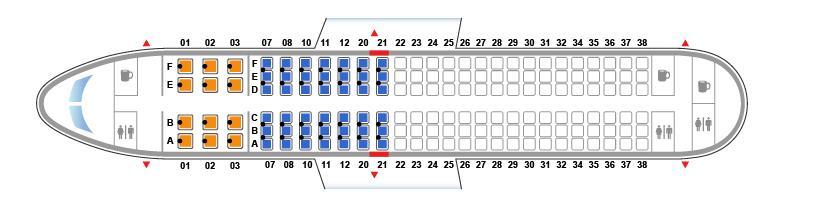 5 a 6, na kterých je zobrazena mapa sedadel širokotrupého Boeingu 777 300ER a úzkotrupého Airbusu A320, oba v konfiguraci společnosti United Airlines. Obrázek č.