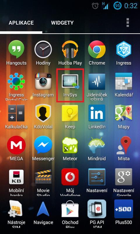 5 PŘÍRUČKA UŽIVATELE 5. 1 Verze operačního systému Aplikace InvSys je tvořena pro Android 4.0 a vyšší.