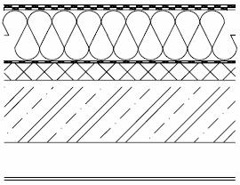 100 mm DEK RNSO 80 Filtrační vrstva z netkané polypropylenové textilie FILTEK 200 Drenážní a hydroakumulační vrstva DEKDREN T20 GARDEN Ochranná vrstva z netkané polypropylenové textilie FILTEK 300