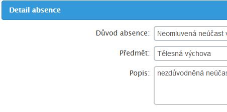 u toho dotyčného žáka obsazeny přítomností/nepřítomností a samozřejmě finálním příznakem omlouvání ošetří jen ty hodiny, ve kterých je evidována neúčast.