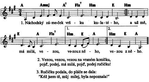 Posuvky - křížek zvyšuje původní tón o půltón - bé snižuje původní tón o půltón Vyhledáme předznamenání v písničkách, které jsme se naučili. Pokud má píseň předznamenání, zazpíváme ji.