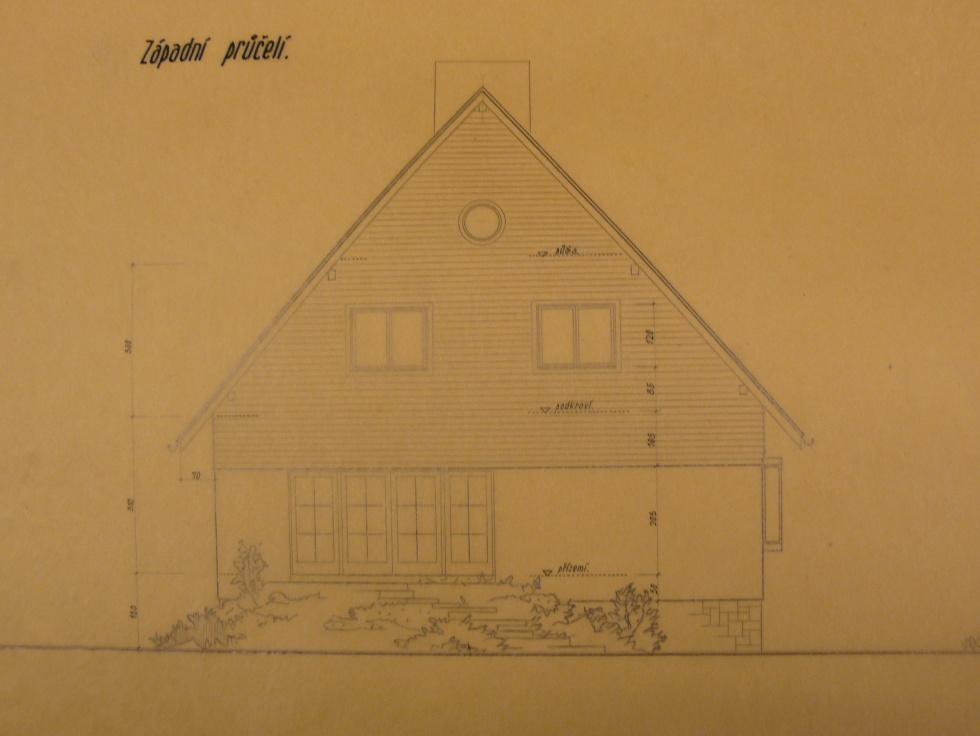40. Návrh na rodinný dům pro Oldřicha Kaděru, Lubomír Šlapeta, 1941.