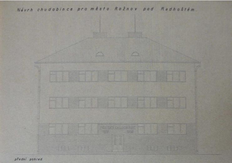 121. Nerealizovaný návrh budovy chudobince, Bohumír Kupka- Stanislav