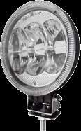 černé barvě 5x LED modul CREE 10W napájecí napětí 10-30V rozměry ø105 x 60 mm odolnost proti nárazu vodotěsné IP68 STUALARM homologace ECE R112 (E4-01