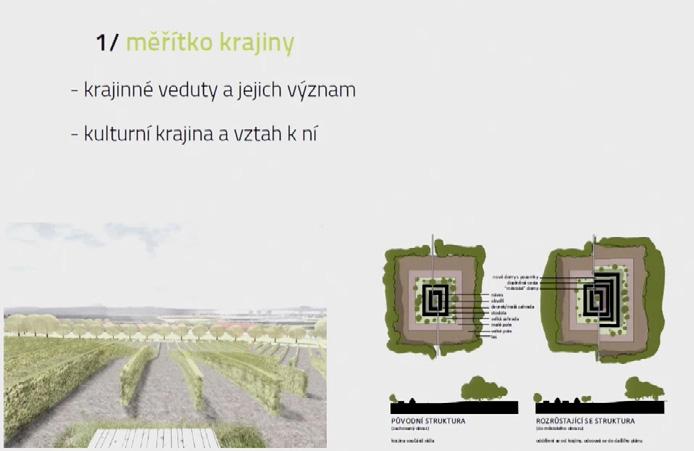 Specifikum měřítka vesnice je odlišné oproti jiným zadáním především v zaostření práce do několika směrů. Tím prvním je vztah k místu.