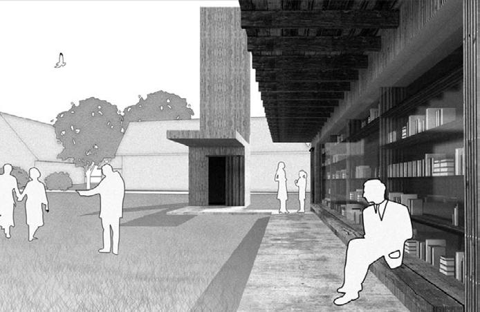 Navržené centrum je zcela nová vrstva. Neusiluje o citace architektury, kterou spojujeme s vesnicemi. [11:20] Jiří Gulbis: Ovčí dvůr v Rakousích. Dříve tam podobné stavby byly, dnes nejsou.