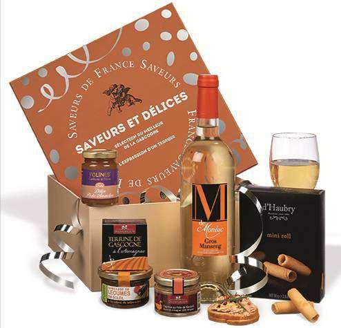 SAUVEURS DÉLICES 957712 Caprice z kachních jater s rozinkami a Armagnacem (20% Foie Gras), 65g Vepřová terina z regionu Gascogne s Armagnacem, 65g Concassé pomazánka ze středomořské zeleniny, 90g