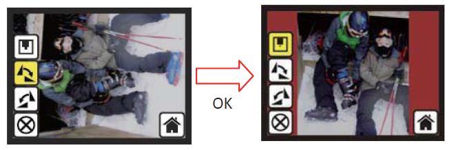 Nepřejete-li si upravovat snímek, opětovným stiskem tlačítka OK uložíte sken snímku na SD kartu.